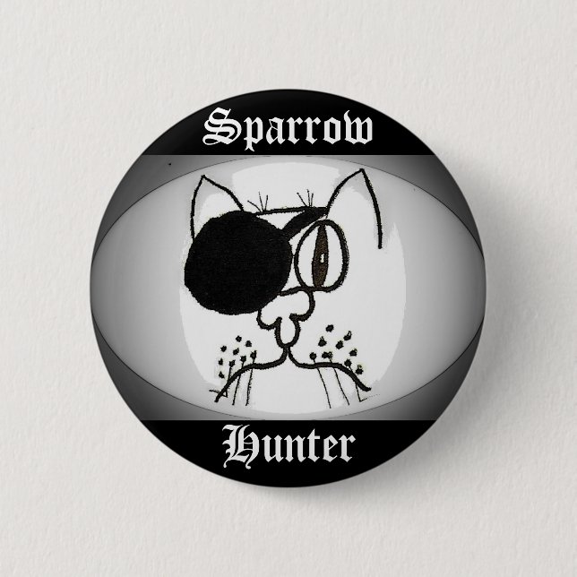 Sparrow Hunter Pirate Kitty 6 Cm Round Badge (Front)