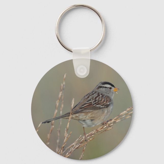 Sparrow in the Grass 2 Keychain (Front)
