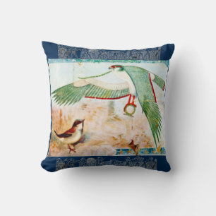 "Sparrow-In the Temple at Deir-el-Bahari" Cushion