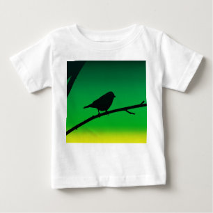 Sparrow Silhouette On Limonene Baby T-Shirt