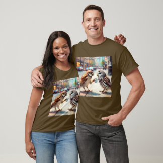 Sparrow Spares Owl A Dime. Act Of Aviary Kindness T-Shirt