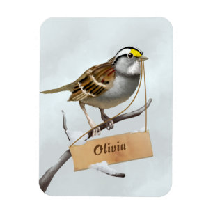 Sparrow Your Name Magnet