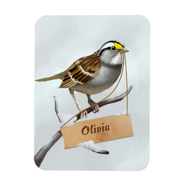 Sparrow Your Name Magnet (Vertical)