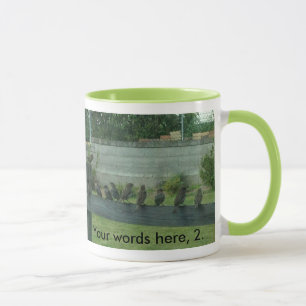 Sparrows Birds on a Rail Your Words Mugs