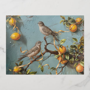 Sparrows - Foil Postcards