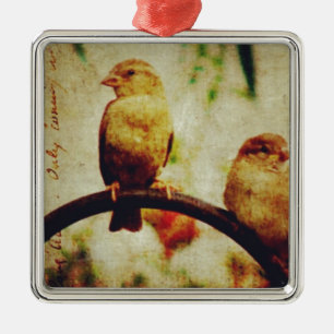 Sparrows Metal Tree Decoration