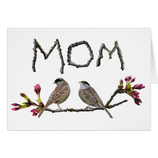 Sparrows Mum Card (Front Horizontal)