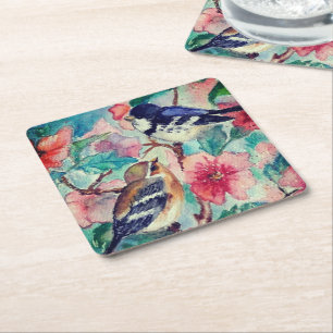 Sparrows Paper Coaster Spring