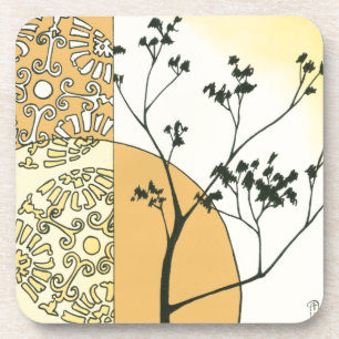 Sparse Tree Silhouette by Megan Meagher Coaster