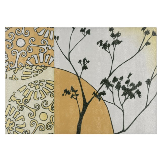 Sparse Tree Silhouette by Megan Meagher Cutting Board (Front)