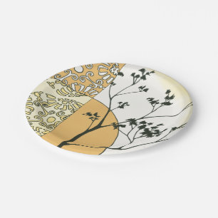 Sparse Tree Silhouette by Megan Meagher Paper Plate