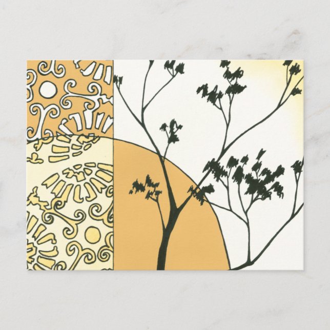 Sparse Tree Silhouette by Megan Meagher Postcard (Front)