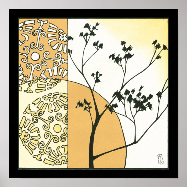 Sparse Tree Silhouette by Megan Meagher Poster (Front)