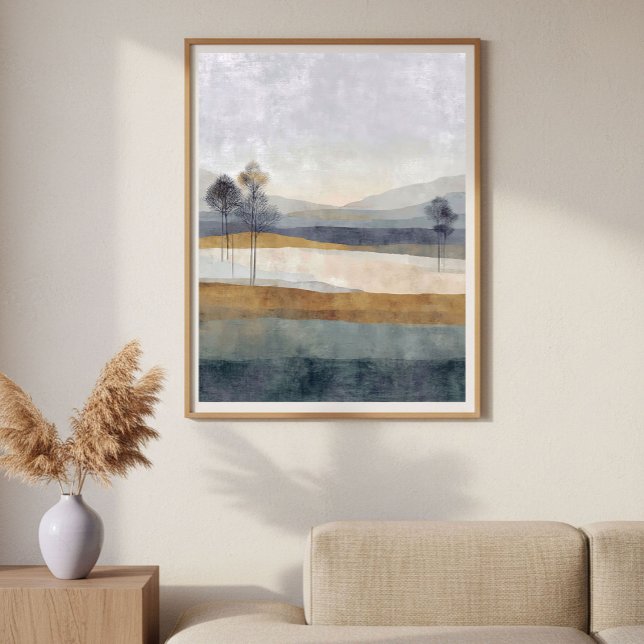 Sparse Trees Horizon Minimal Abstract Landscape Poster (Creator Uploaded)