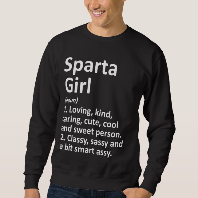 Sparta Girl Mi Michigan Funny City Home Roots Sweatshirt (Front)