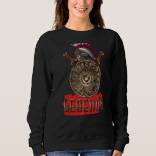 Sparta Legends From Ancient Greece Spartan Shield Sweatshirt