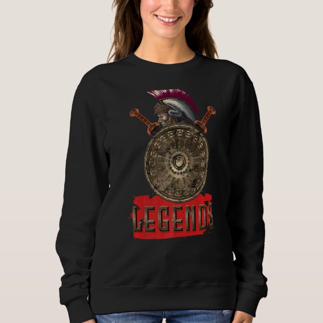 Sparta Legends From Ancient Greece Spartan Shield  Sweatshirt (Front)