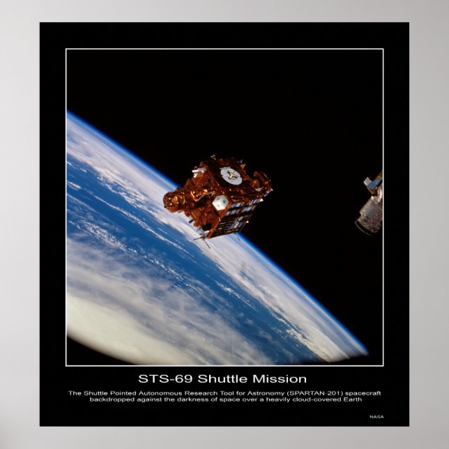 SPARTAN-201 spacecraft backdropped Poster (Front)