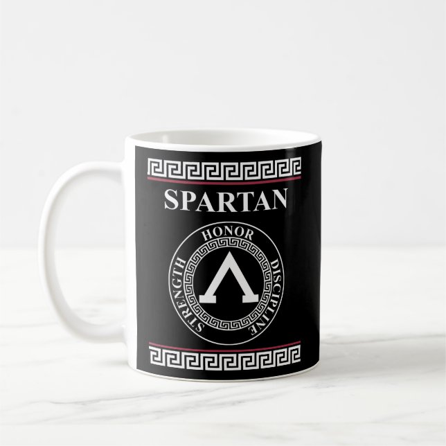 Spartan Ancient Greece Symbol Of Sparta Coffee Mug (Left)