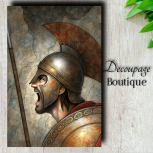 Spartan Battle Cry Decoupage Tissue Paper