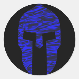 Spartan Blue Classic Round Sticker