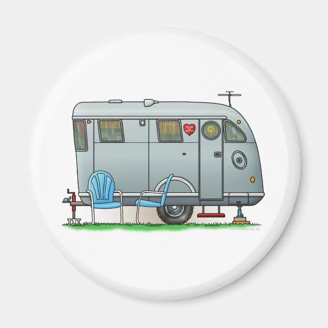 Spartan Camper Trailer RV Magnet (Front)