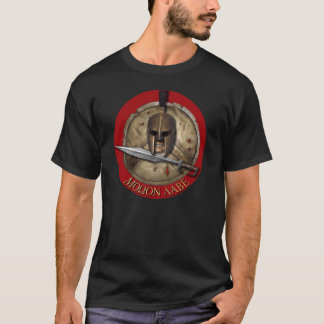 Spartan Helm Molon Labe Red backg Shirt
