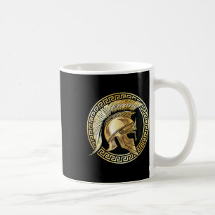 Spartan Helmet Gold Gladiator Sparta Greek Workout Coffee Mug