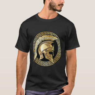 Spartan Helmet Gold Gladiator Sparta Greek Workout T-Shirt