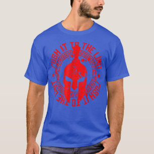Spartan Helmet Gym Motivation Workout Push It To T-Shirt