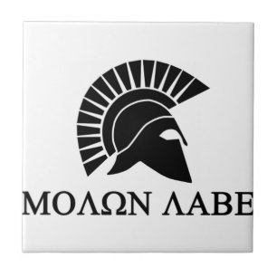 Spartan Helmet Molon Labe Tile