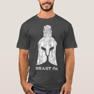 Spartan HelmetBeast OnGym Motivation Fitness Sayin T-Shirt
