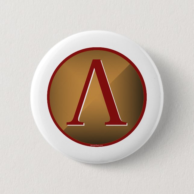Spartan Lambda Shield 6 Cm Round Badge (Front)