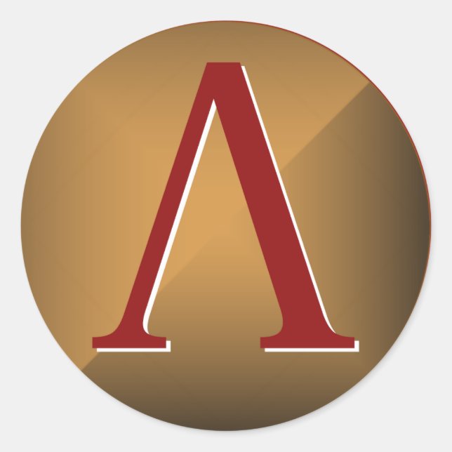 Spartan Lambda Shield Classic Round Sticker (Front)