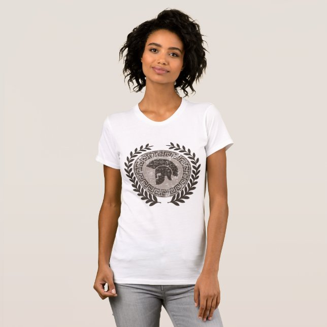 "Spartan Legacy – Ancient Warrior Emblem Design" T-Shirt (Front Full)