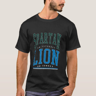 Spartan on Saturday Lion on Sunday retro Womens Me T-Shirt