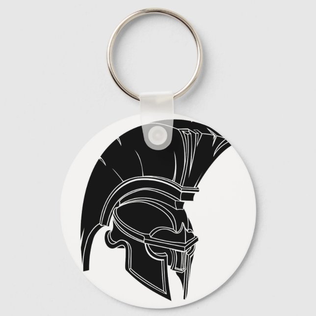 Spartan or trojan helmet key ring (Front)