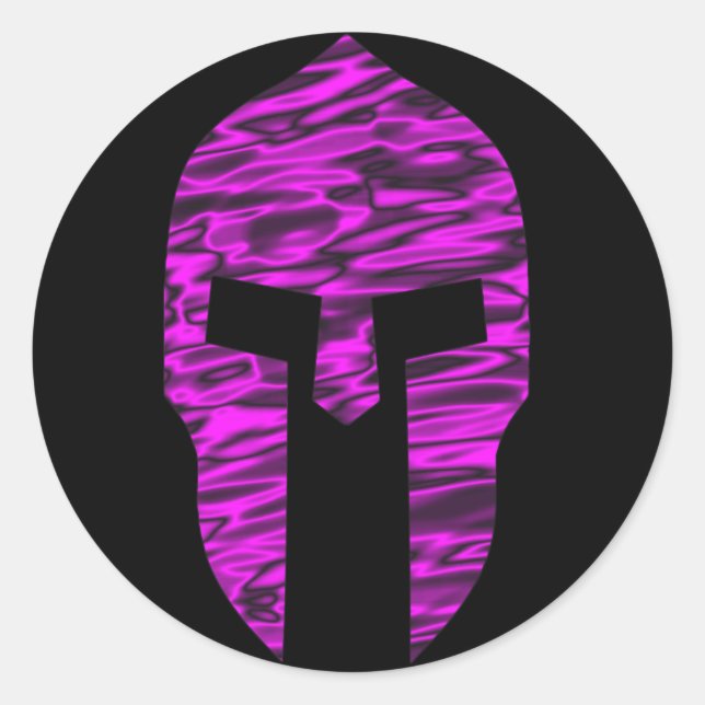 Spartan Pink  Classic Round Sticker (Front)