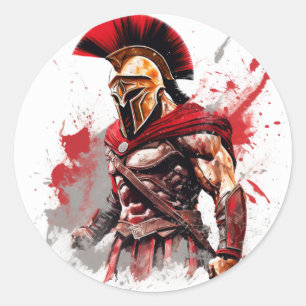 Spartan Spirit: Fearless Warrior Sticker