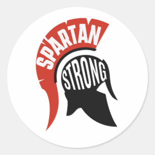 Spartan Strong Classic Round Sticker