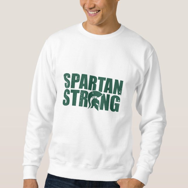 Spartan Strong,  exercise workout gym training Sweatshirt (Front)