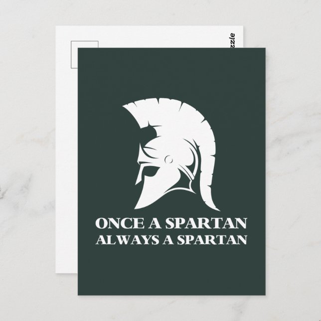 Spartan Strong Once A Spartan Always A Spartan Postcard (Front/Back)