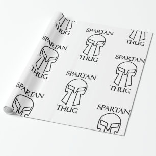 Spartan Thug - Glossy Wrapping Paper, 30" x 6' Paper