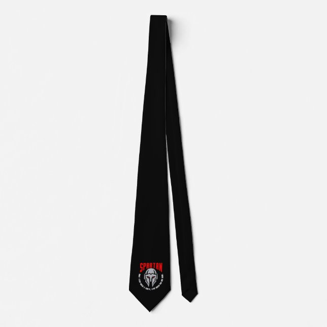 Spartan Warrior Gift Fitness Gym workout Tie (Front)