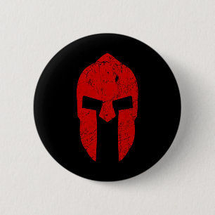Spartan Warrior Helmet Gym Motivation Sparta Ancie 6 Cm Round Badge