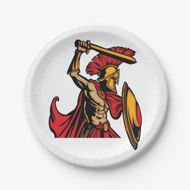 Spartan Warrior Paper Plates (Front)