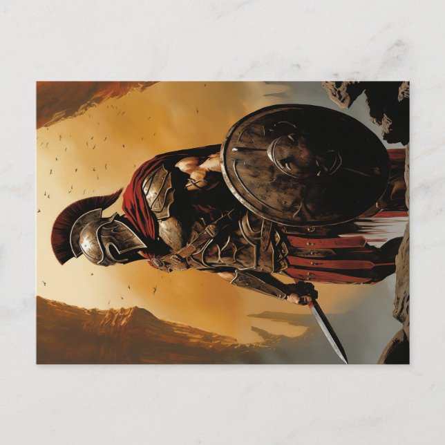Spartan warrior postcard (Front)
