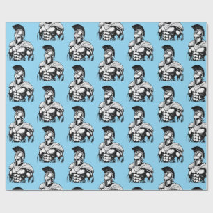 Spartan warrior wrapping paper