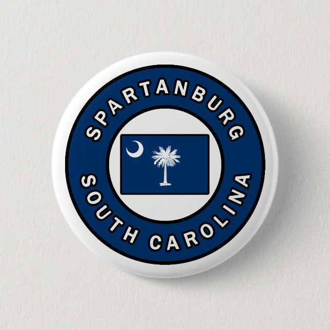 Spartanburg South Carolina 6 Cm Round Badge (Front)