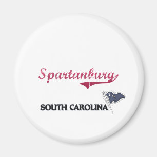 Spartanburg South Carolina City Classic Magnet